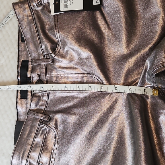 GUESS WOMENS METALLIC, SILVER SKINNY JEANS SIZE W:28 L:29  NEW WITH TAGS - Picture 12 of 14